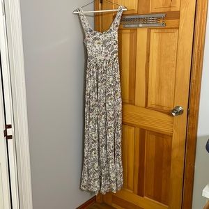 Mango XS sun dress with key hole back and bow
